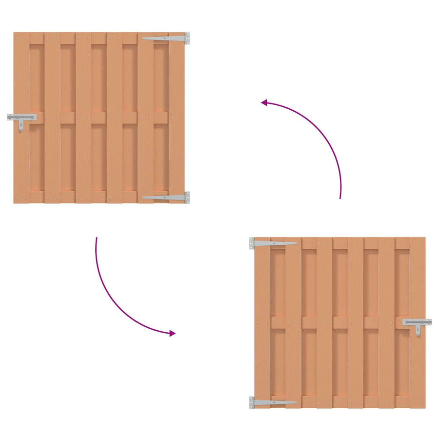 Tuinpoort 100 x 100 cm WPC en Aluminium Bruin
