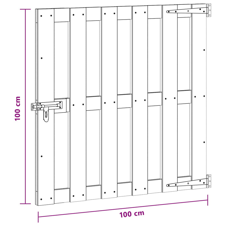 Tuinpoort 100 x 100 cm WPC en Aluminium Bruin