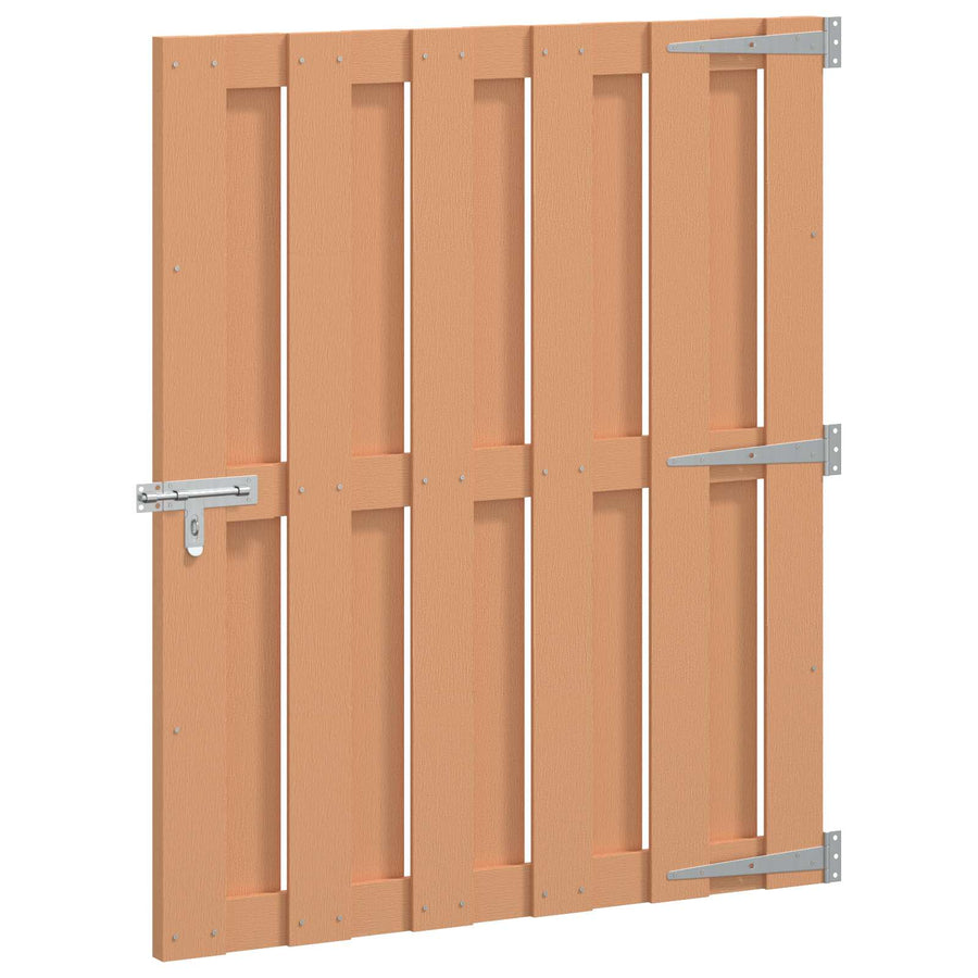Tuinpoort 100 x 112 cm WPC en Aluminium Bruin
