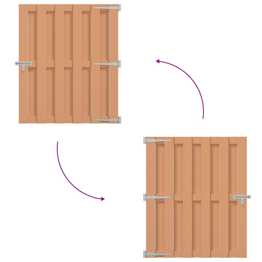 Tuinpoort 100 x 112 cm WPC en Aluminium Bruin