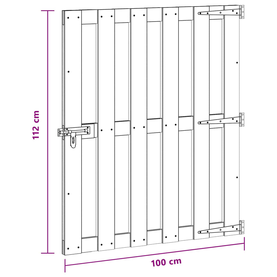 Tuinpoort 100 x 112 cm WPC en Aluminium Bruin