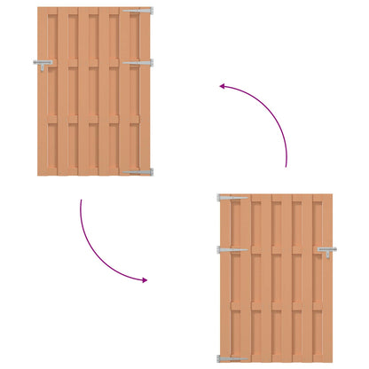 Tuinpoort 100 x 150 cm WPC en Aluminium Bruin
