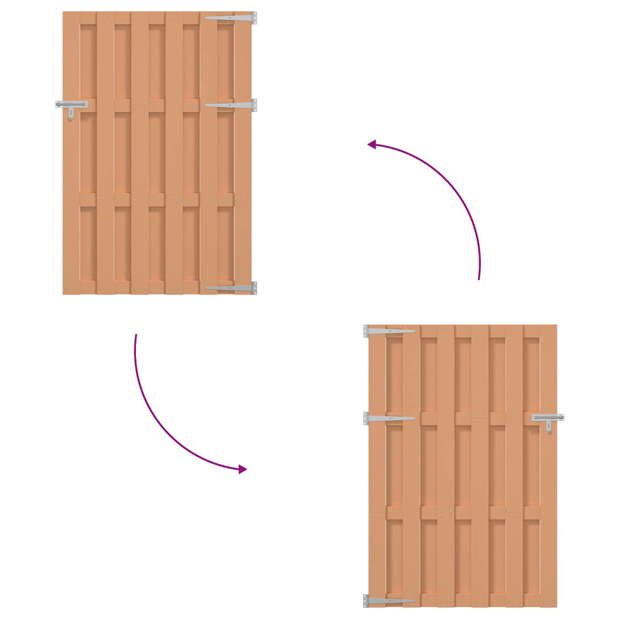 Tuinpoort 100 x 150 cm WPC en Aluminium Bruin