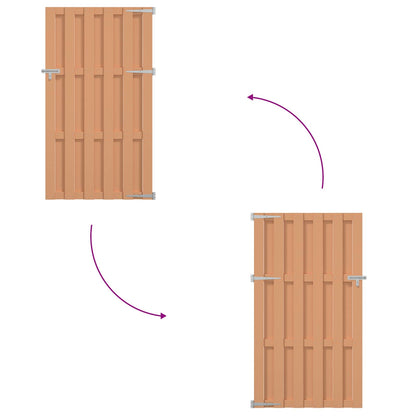 Tuinpoort 100 x 180 cm WPC en Aluminium Bruin