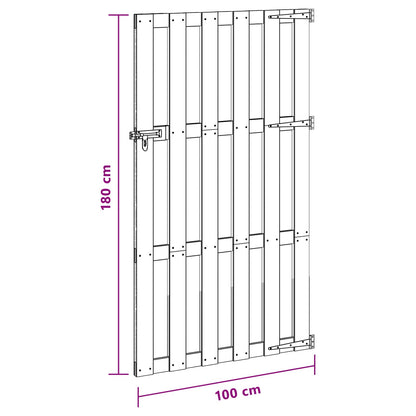 Tuinpoort 100 x 180 cm WPC en Aluminium Bruin