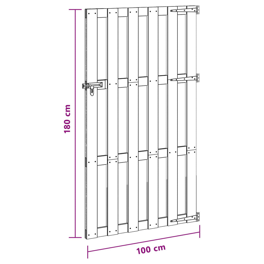 Tuinpoort 100 x 180 cm WPC en Aluminium Bruin
