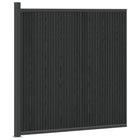 Hekpaneel WPC aluminium zwart 173x186 cm