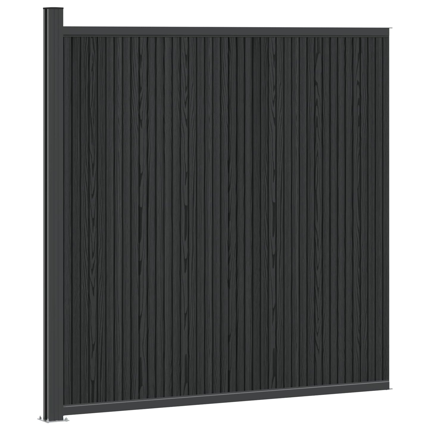 Hekpaneel WPC en Aluminium Zwart