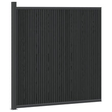 Hekpaneel WPC en Aluminium Zwart