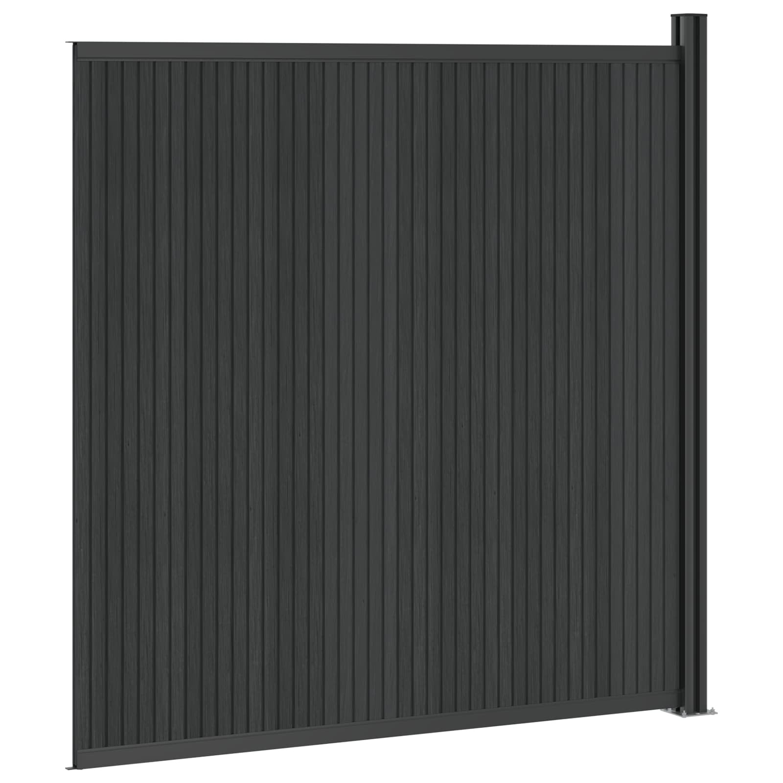 Hekpaneel WPC en Aluminium Zwart