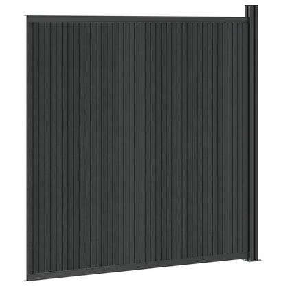 Hekpaneel WPC en Aluminium Zwart