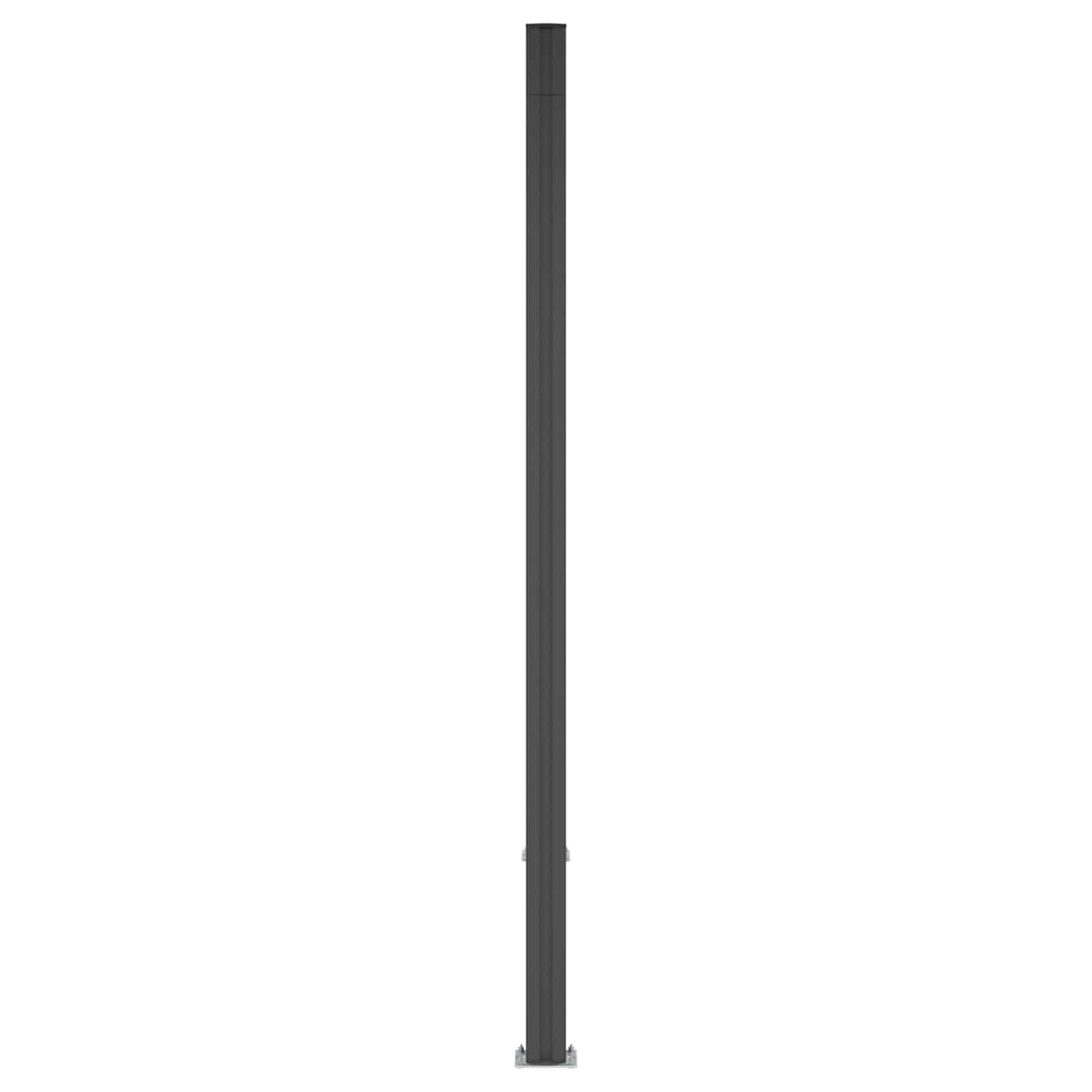 Hekpaneel WPC en Aluminium Zwart