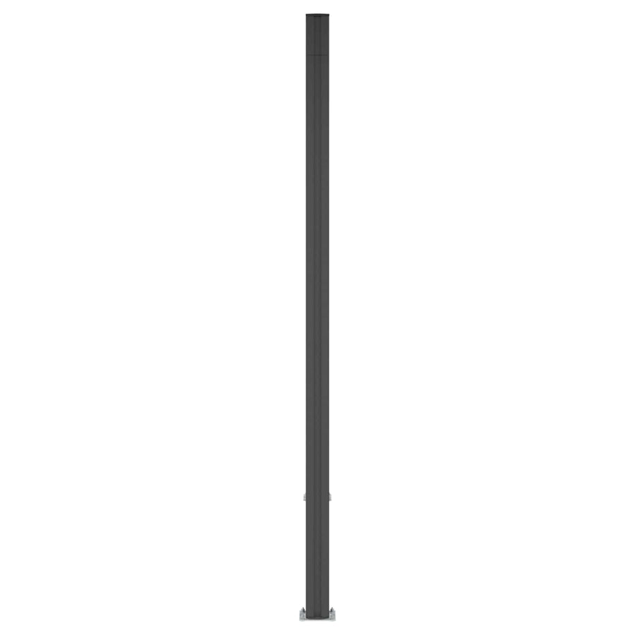 Hekpaneel WPC en Aluminium Zwart