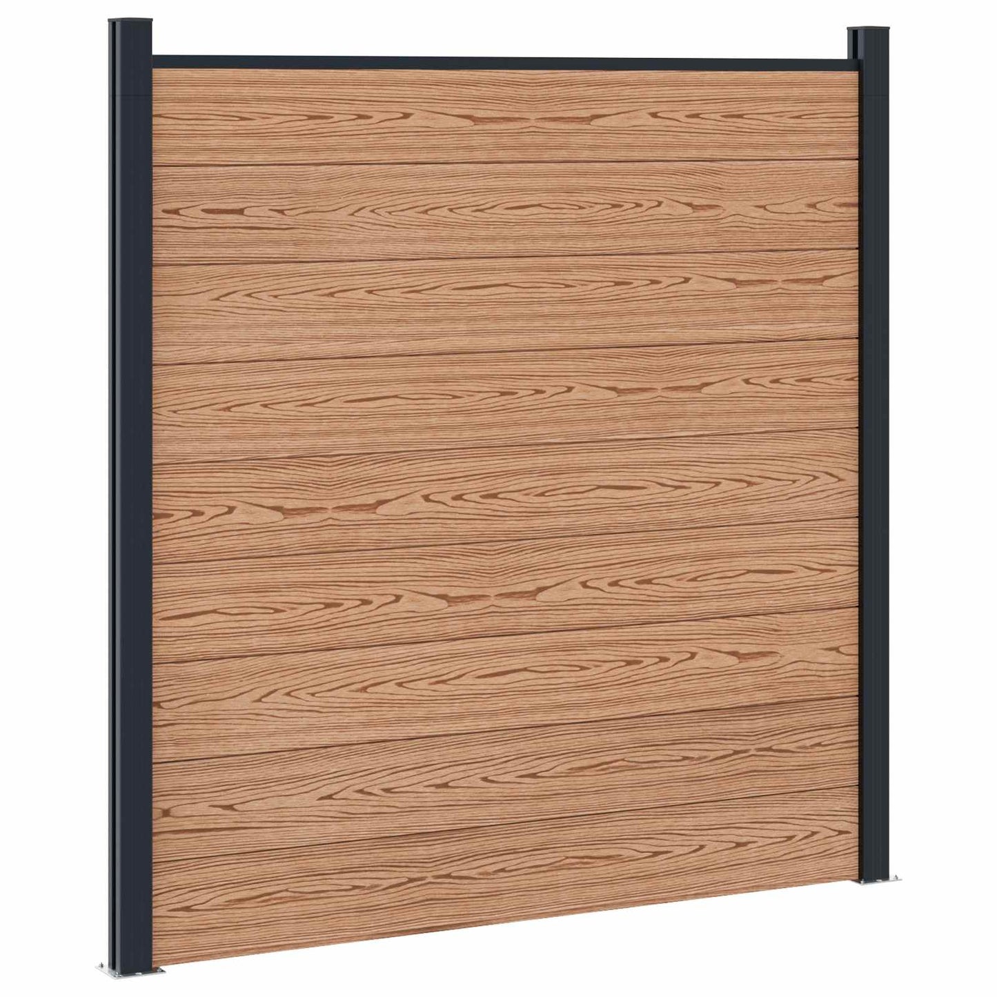 Hekpaneel WPC en Aluminium Bruin