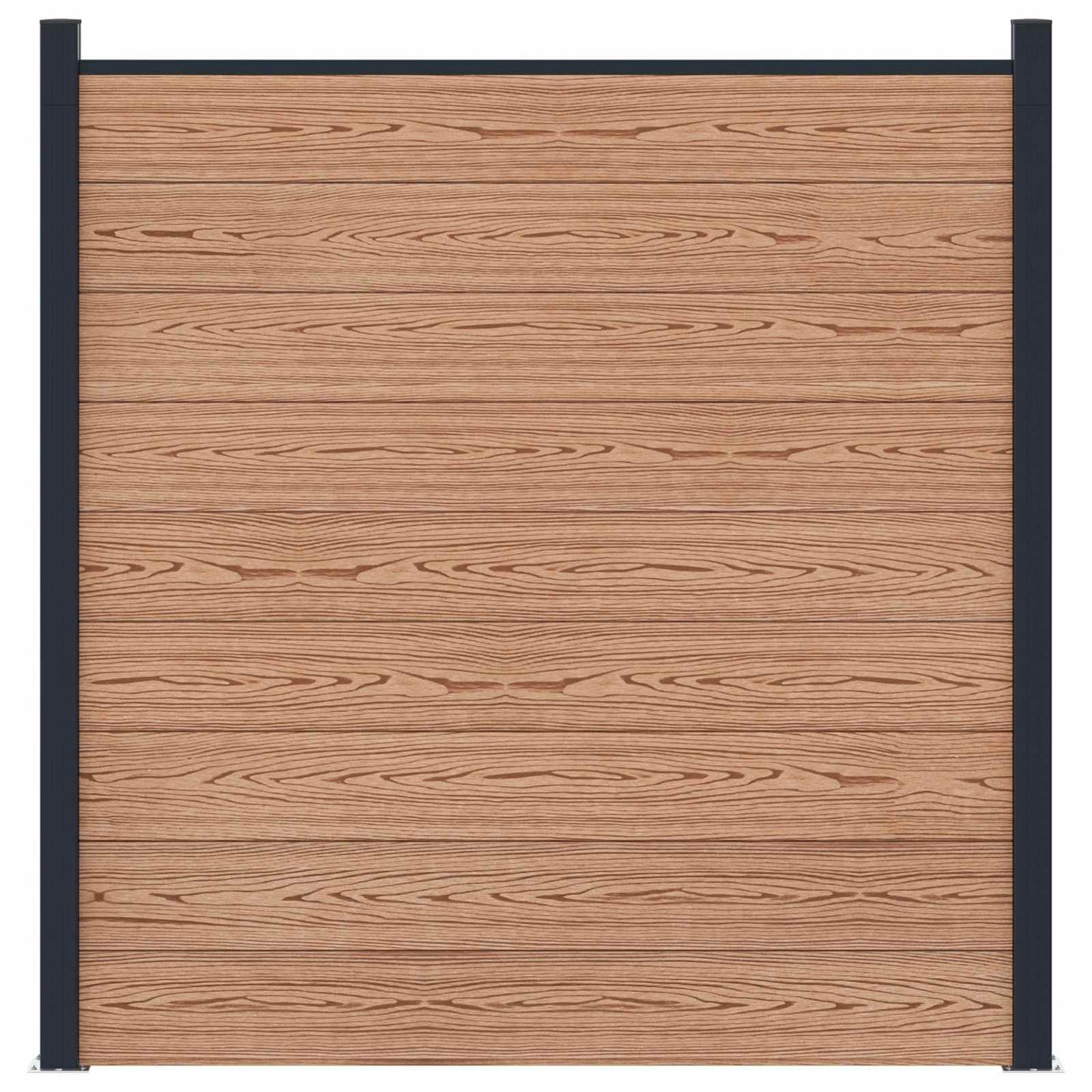 Hekpaneel WPC en Aluminium Bruin