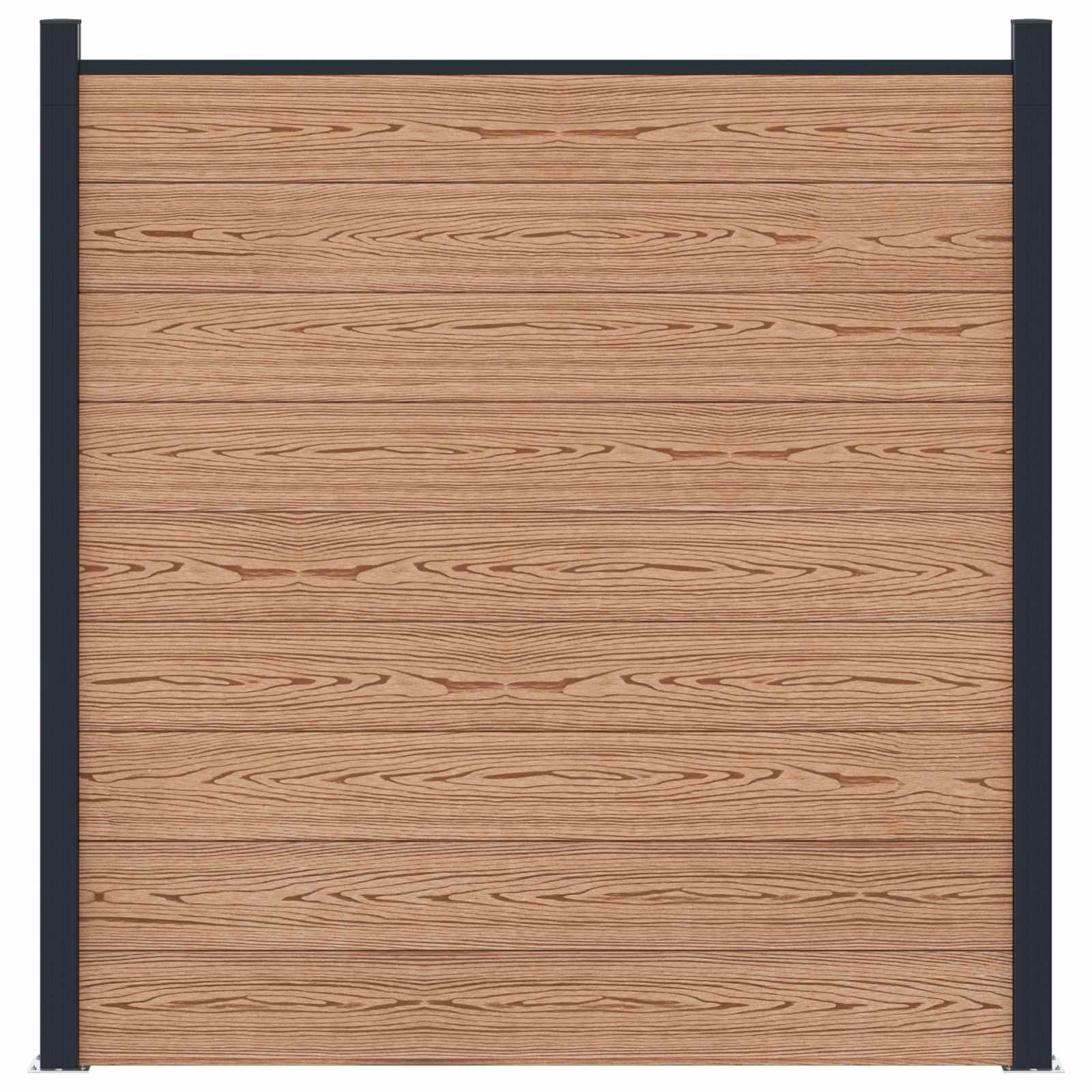 Hekpaneel WPC en Aluminium Bruin