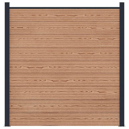 Hekpaneel WPC en Aluminium Bruin