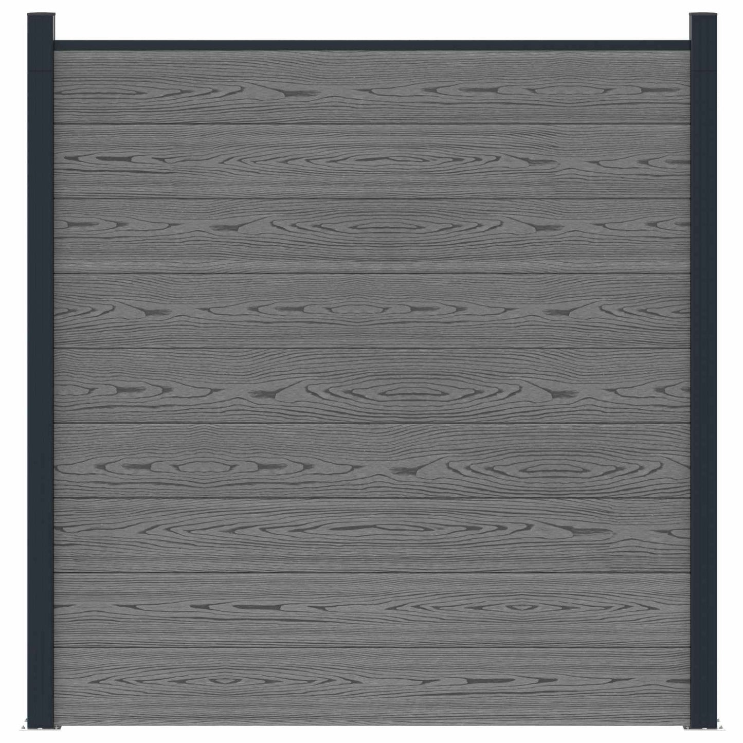 Hekpaneel WPC en Aluminium Grijs
