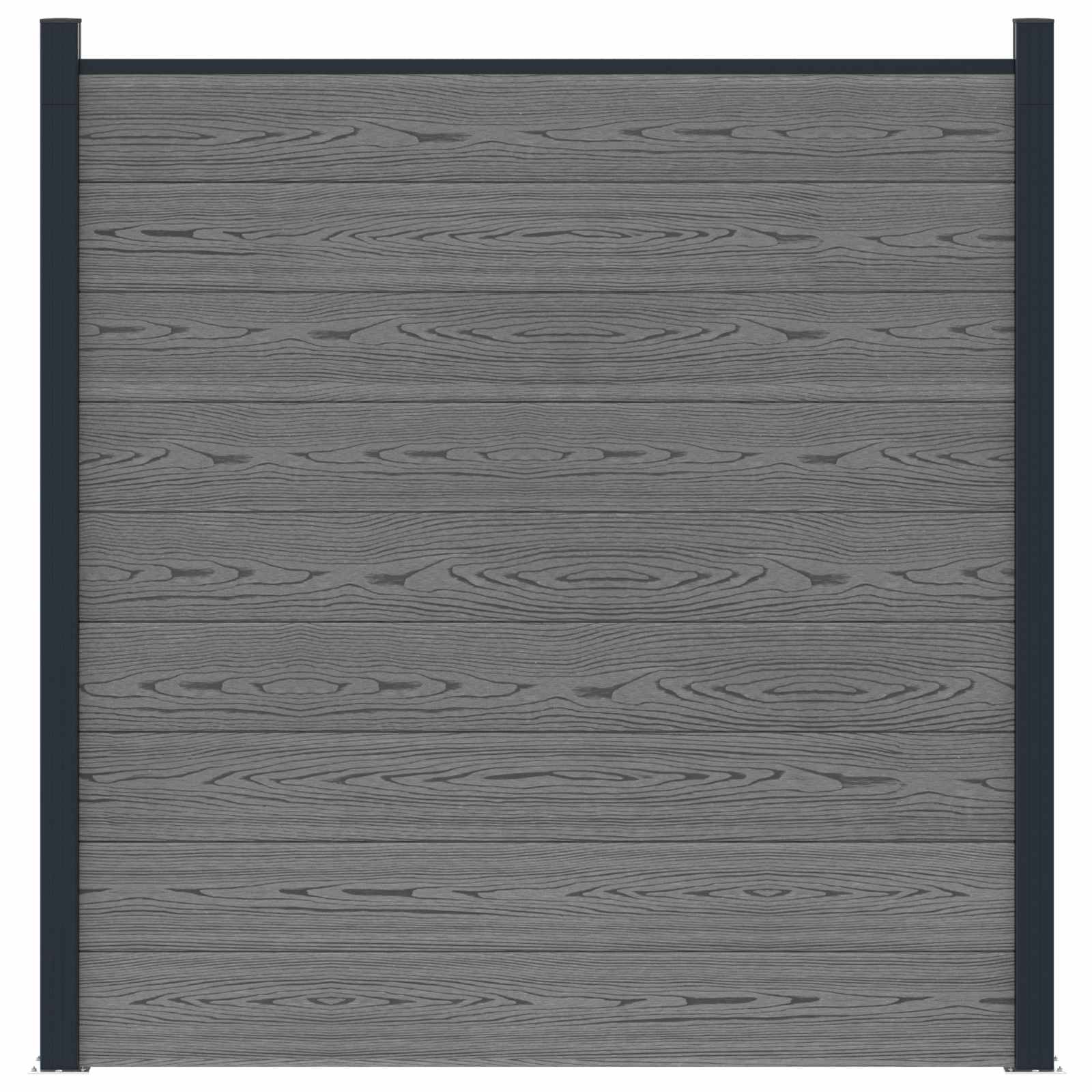 Hekpaneel WPC en Aluminium Grijs