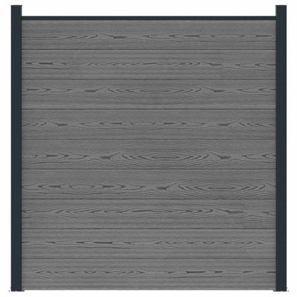 Hekpaneel WPC en Aluminium Grijs
