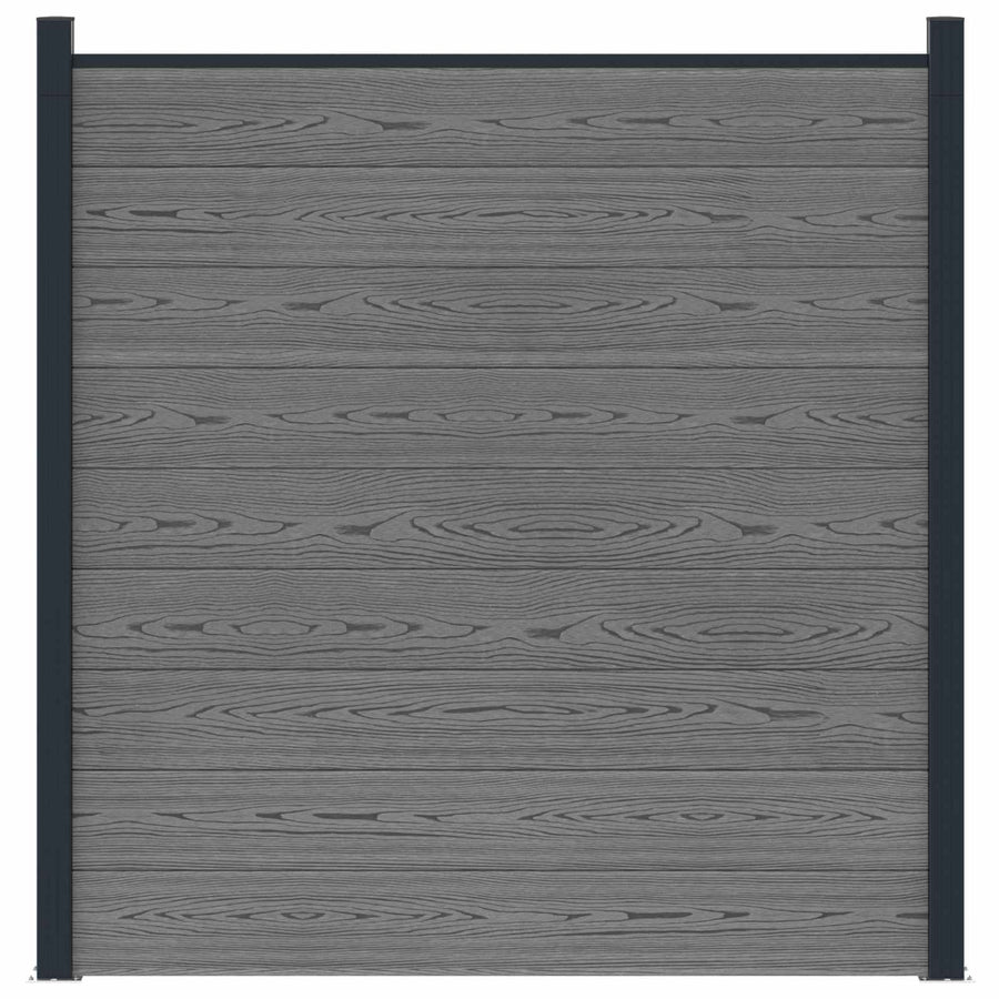 Hekpaneel WPC en Aluminium Grijs