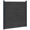Hekpaneel WPC en Aluminium Zwart