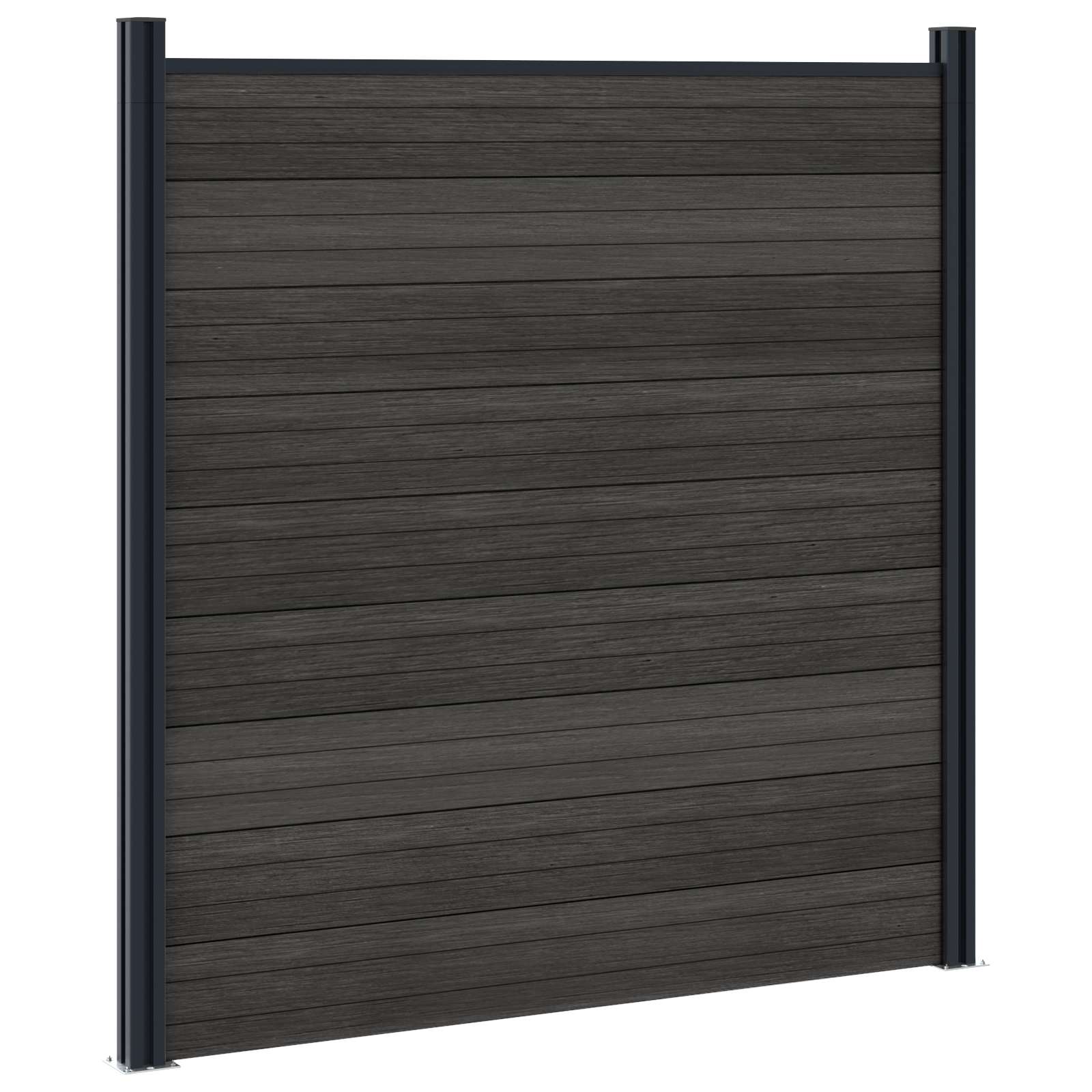 Hekpaneel WPC en Aluminium Zwart