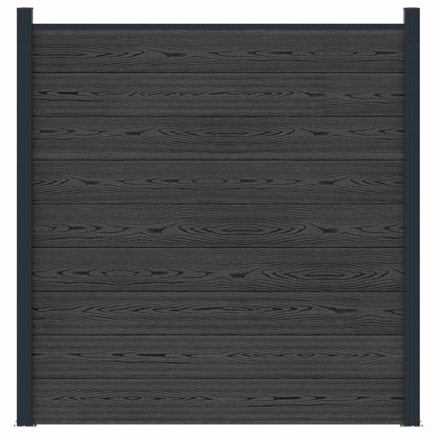 Hekpaneel WPC en Aluminium Zwart