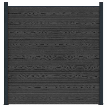 Hekpaneel WPC en Aluminium Zwart
