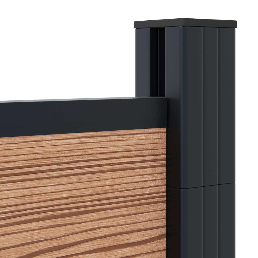 Hekpaneel WPC en Aluminium Bruin