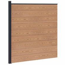 Hekpaneel WPC en Aluminium Bruin