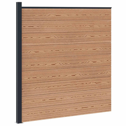 Hekpaneel WPC en Aluminium Bruin