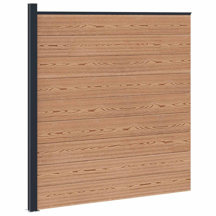 Hekpaneel WPC en Aluminium Bruin