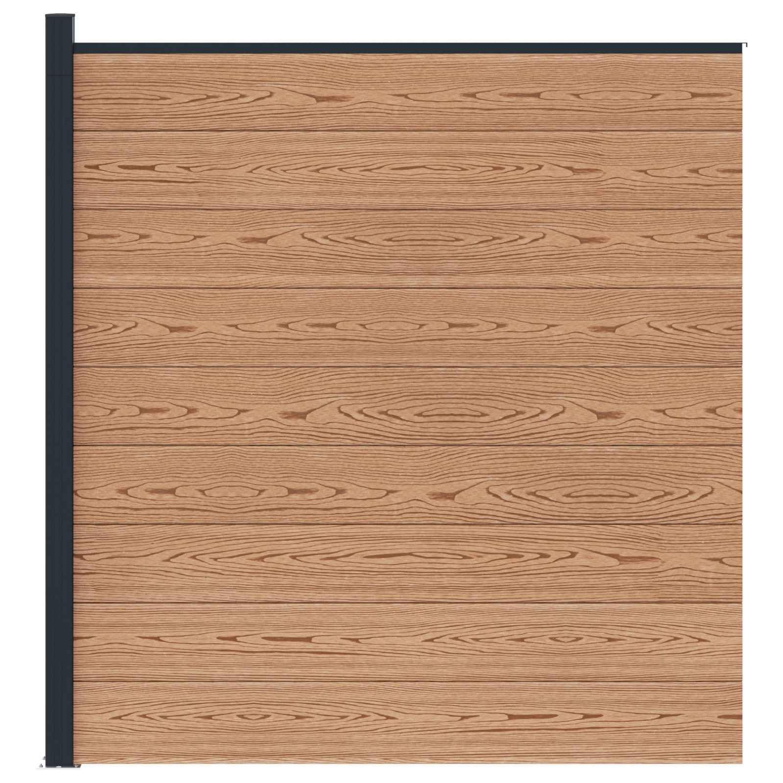 Hekpaneel WPC en Aluminium Bruin