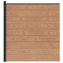 Hekpaneel WPC en Aluminium Bruin