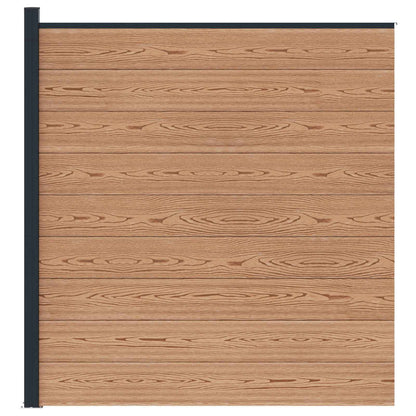 Hekpaneel WPC en Aluminium Bruin