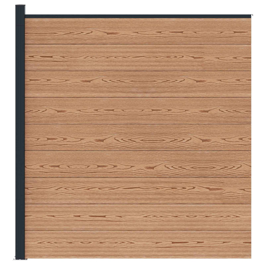 Hekpaneel WPC en Aluminium Bruin