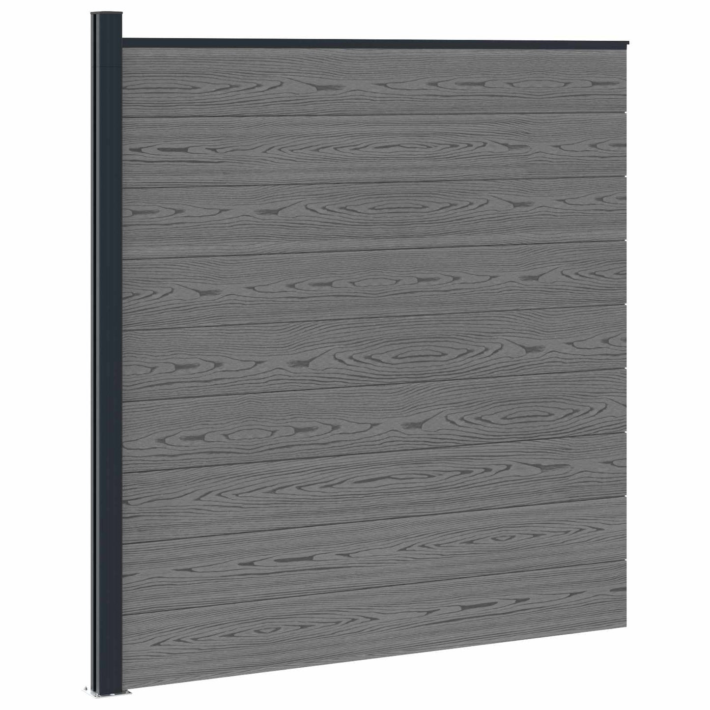 Hekpaneel WPC en Aluminium Grijs