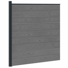 Hekpaneel WPC en Aluminium Grijs