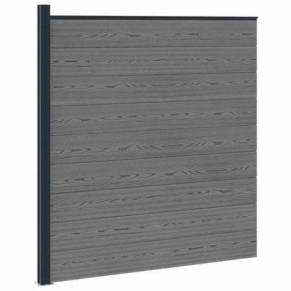 Hekpaneel WPC en Aluminium Grijs