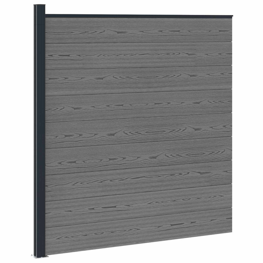 Hekpaneel WPC en Aluminium Grijs