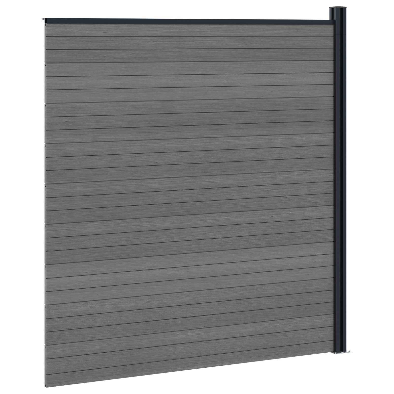 Hekpaneel WPC en Aluminium Grijs