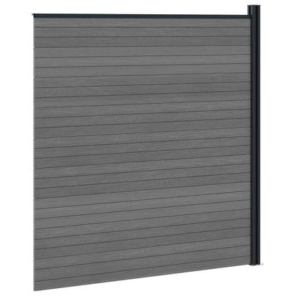 Hekpaneel WPC en Aluminium Grijs