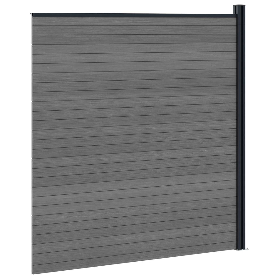 Hekpaneel WPC en Aluminium Grijs