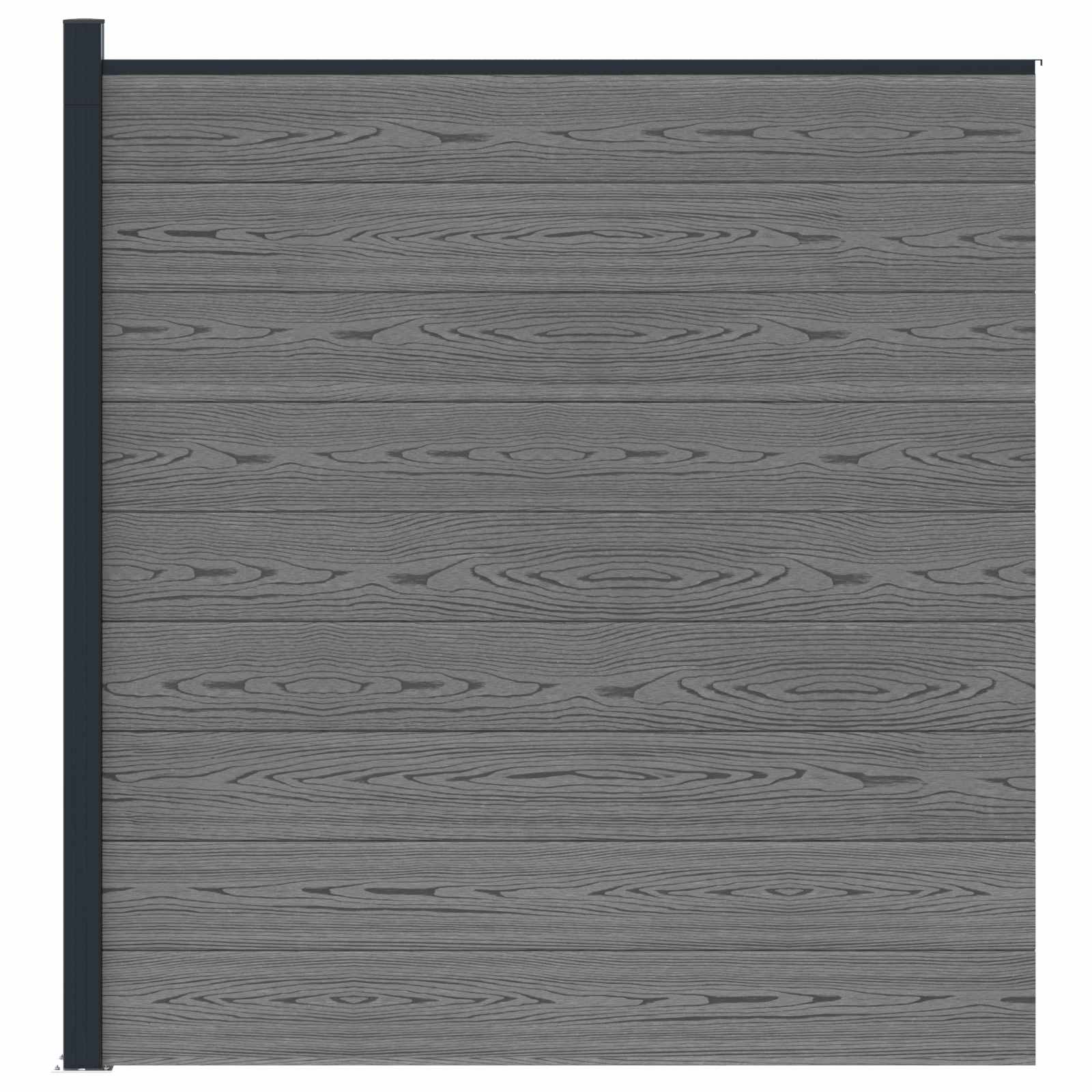Hekpaneel WPC en Aluminium Grijs