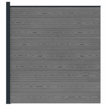 Hekpaneel WPC en Aluminium Grijs