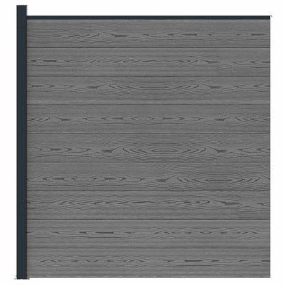 Hekpaneel WPC en Aluminium Grijs