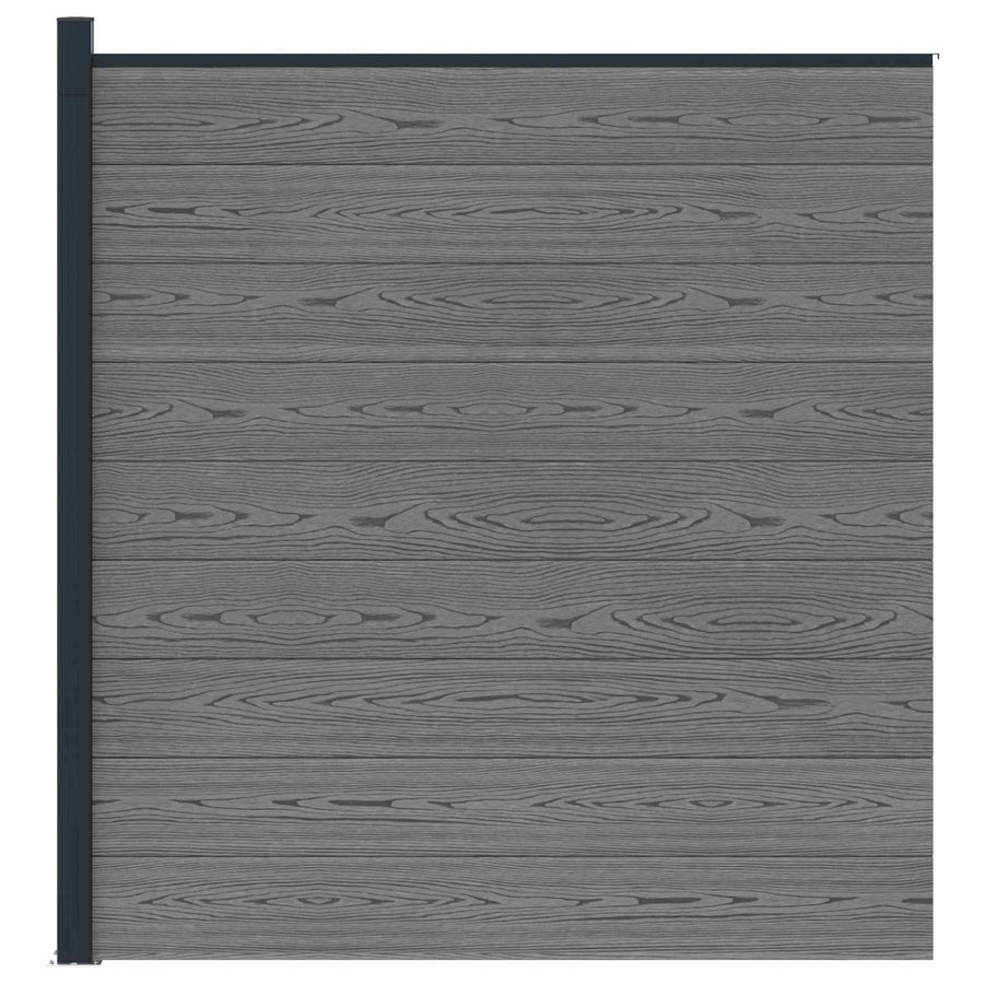 Hekpaneel WPC en Aluminium Grijs