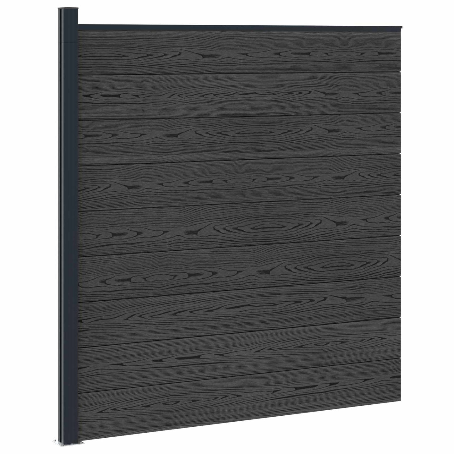 Hekpaneel WPC en Aluminium Zwart