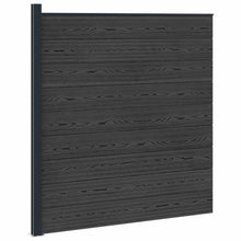 Hekpaneel WPC en Aluminium Zwart